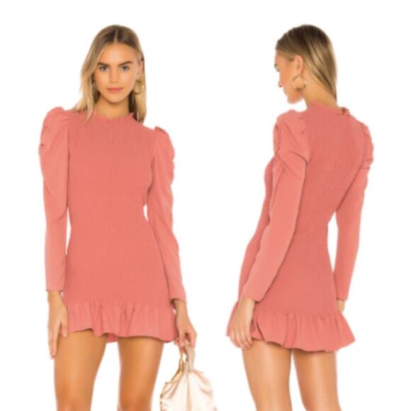 Amanda Uprichard Dresses & Skirts - Amanda Uprichard Rhiannon Smocked Dress in Sienna